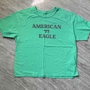 American Eagle Outfitters Green Graphic Tee